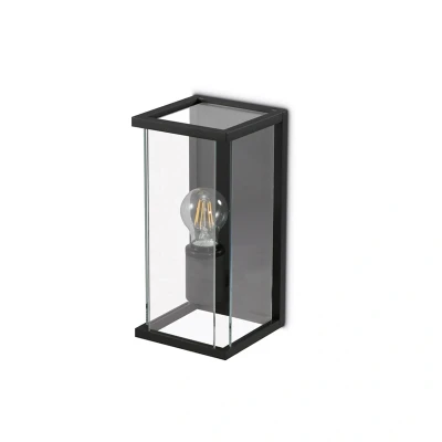 Image of Small Glazed Lantern With PIR Black JCC