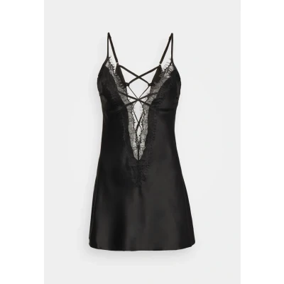 Image of Ann Summers Cherryann Sustainable Chemise Nightie, Women&#039;s, Size: XL, Black