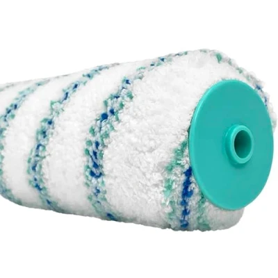 Image of Axus Decor Pro Finish Paint Roller Sleeve 12 Inch, Medium Pile (Blue Series), Fine Finish, for Professional &amp; DIY Projects, Smooth Or Semi Walls and Ceilings, Double Arm Frames, Blue