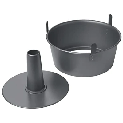 Image of Chicago Metallic, Ring Shaped Cake Tin with Loose Base, Angel Food Tin, Non Stick Carbon Steel, 25 cm (10&quot;), Grey