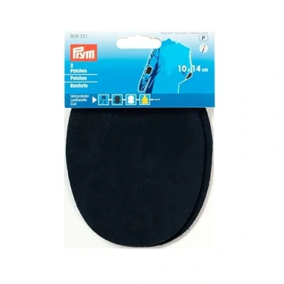 Image of Prym Patches leatherette sew on 14x10 cm navy blue, Leather, 14 x 10 cm, marine, 2 Stück