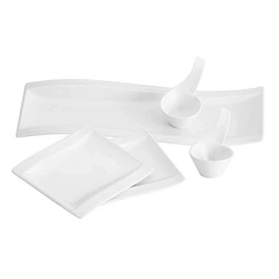 Image of Villeroy &amp; Boch NewWave Antipasti Set, 5 Pieces, Premium Porcelain, White