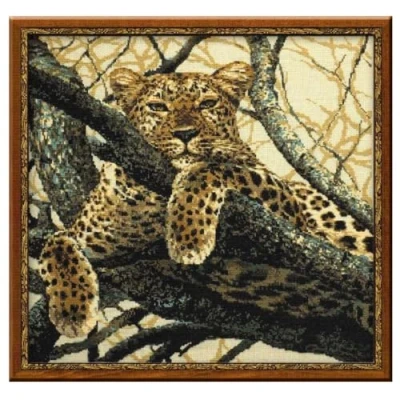 Image of Riolis Leopard Counted Cross Stitch Kit 23.5&quot;X23.5&quot; 10 Count