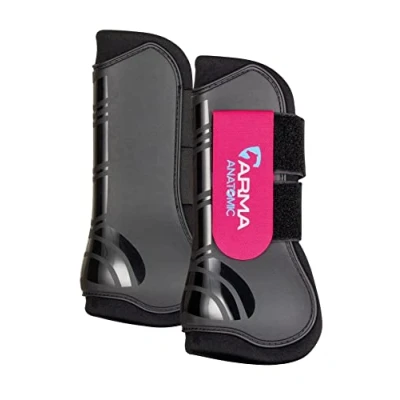 Image of Shires Arma Tendon Boots Black/Raspberry Pony