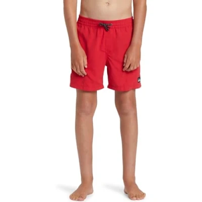 Image of Quiksilver Everyday Solid Volley Swimming shorts for kids, Size: 8y, High risk red