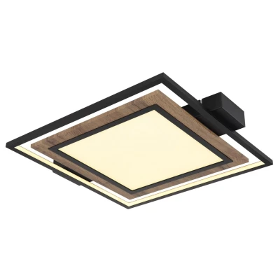 Image of Gabaldo Integrated LED Semi Flush Ceiling Light Matt Black 3000K