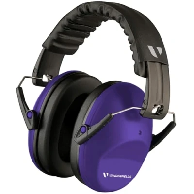 Image of Vanderfields Ear Defenders Adults, 26dB Certified UKCA, Protection Noise Cancelling Headphones, Safety Earmuffs Protectors, Sensory for Autism, DIY, Mowing, Construction