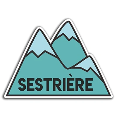 Image of 2 x 10cm Sestriere Italy Vinyl Stickers Travel Sticker Laptop Luggage #32429 (10cm Wide)