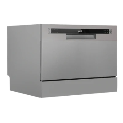 Image of Baridi Compact Tabletop Dishwasher 6 Place Settings, Programmes, Low Noise, 6.5L Cycle, Start Delay Silver DH84