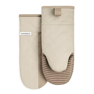 Image of KitchenAid Kitchen Aid Beacon Oven Mitt Set, 5.75&quot;x13&quot;, Milkshake/Beige