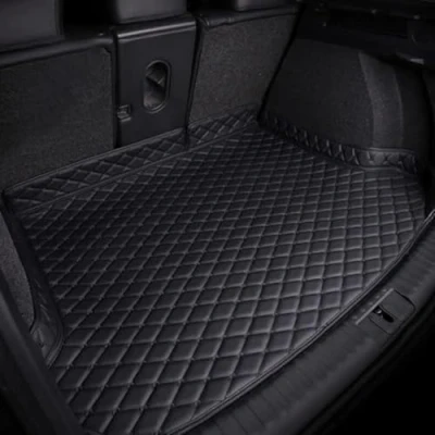 Image of CUULESA Car Leather Boot Mats, for Peugeot 3008 GT Line 2019 2024 Waterproof Anti Slip Scratch Tray Liners Luggage Mat Interior Accessories,A