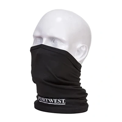 Image of Portwest CS25 Anti Microbial Multiway Lightweight Comfort Reusable Scarf Black