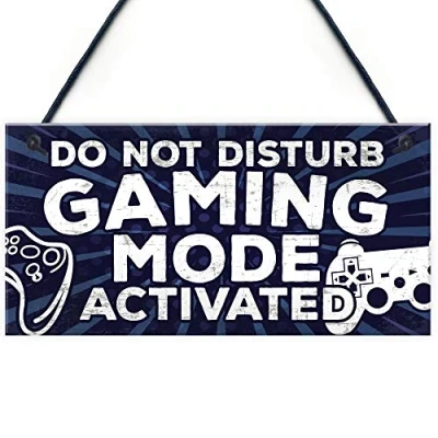 Image of RED OCEAN Novelty Gaming Do Not Disturb Bedroom Door Sign Birthday Christmas Gamer Gift For Brother Son Dad Him