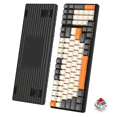 Image of K3 Mechanical Keyboard Ultra Compact Mini 98 Keys Wired Type C USB Apex Pro Kontrol Freek NKRO Water resistant 10 Chroma RGB Illuminated LED Clicky Optical Linear Red Switch for PC/Mac Gamer Typist