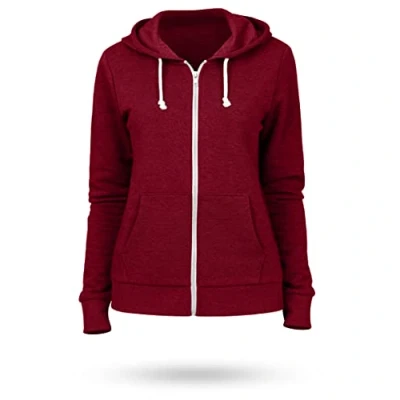 Image of Missmister Unisex Boys girls Hoodies for Plain Kids Fleece Hoodie Jumper with Zip Clothes Hooded Sweatshirt Casual School Wear Top (Wine, 13 Years)