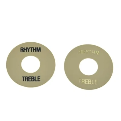 Image of KAISH Cream/Black and Cream/Gold LP Guitar Toggle Switch Washer Rhythm Treble Ring Plate for Les Paul