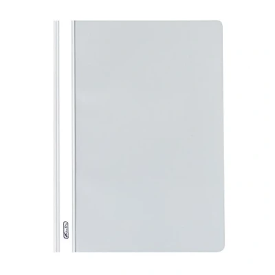 Image of Herlitz 975474 File Folder A4 Polypropylene with Transparent Front Cover Pack of 10 Light Grey