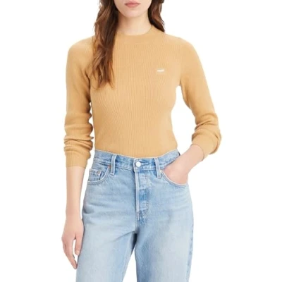 Image of Levi&#039;s Women&#039;s Crew Rib Sweater, tan, L