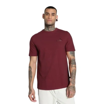 Image of Puma Elevated Waffle TEE Basic Tshirt, Men&#039;s, Size: Small, Intense red