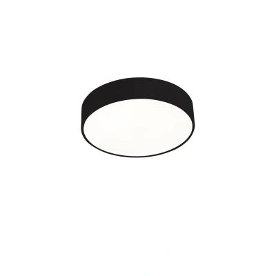 Image of Caprice LED Round Flush Ceiling Light Black Phase Cut Dimming 52cm 3940lm 3000K