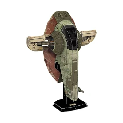 Image of University Games Star Wars: The Mandalorian Boba Fett&#039;s Starfighter Model Kit, Grey