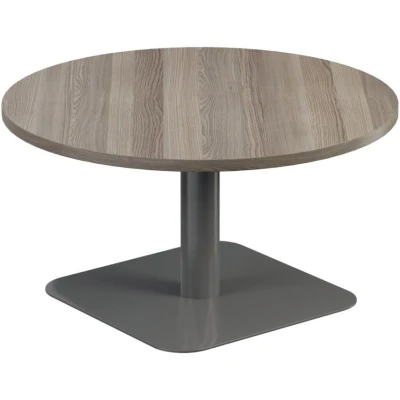 Image of Vivace 800mm Low Table Grey Oak Top and Silver Legs Ref CH2693SVGO