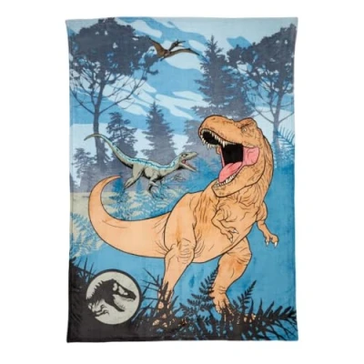 Image of Franco Jurassic World Kids Bedding Super Soft Plush Throw Blanket, 62 in x 90 in, (Officially Licensed Product)