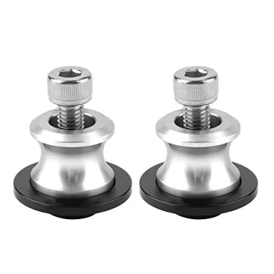 Image of Swing Arm Spool, 2pcs 8mm Motorcycle CNC Rear Stand Spool sliders Swingarm spools Bobbins motorcycle(Silver)