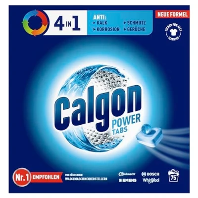 Image of Calgon 2 in 1 Anti Limescale Protection and Cleaning Tabs Washing Machine Tablets