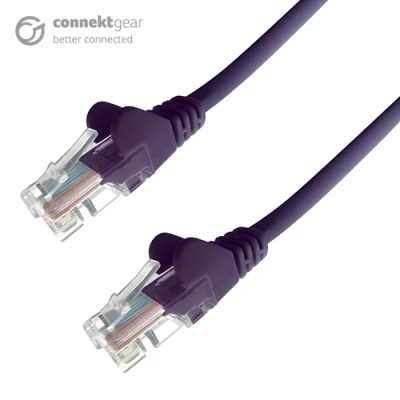Image of Connekt Gear 7m RJ45 CAT5e UTP Stranded Flush Moulded Network Cable 24AWG Purple