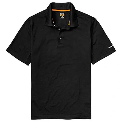 Image of Timberland PRO Men&#039;s Wicking Good Short Sleeve Polo Shirt, Jet Black, Large