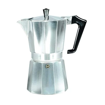 Image of Pezzetti Italexpress 1362 Espresso Maker Glossy Aluminium for 6 Cups Silver