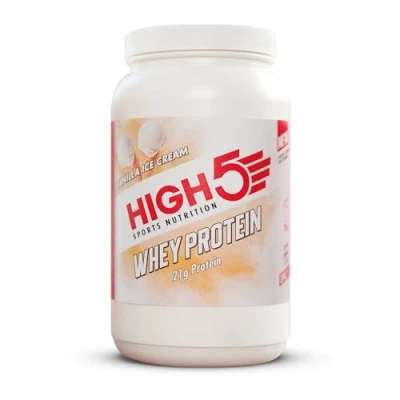Image of HIGH5 Whey Protein Powder, 21g Per Serving, Complete Amino Acids, Added Friendly Bacteria, No Sugars, Artificial Colours, 20 Servings (Vanilla Ice Cream, 700g)