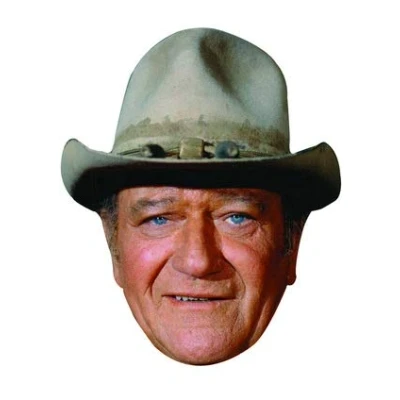 Image of FoxyPrinting John Wayne Party Face Fancy Dress JB Actor Movie Tv Celebrity Cardboard Mask