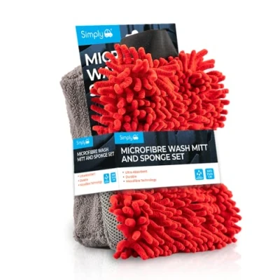 Image of 15x Simply Micro Fibre Wash Mitt and Sponge Set CLE019