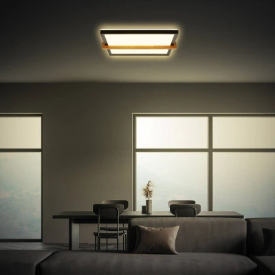 Image of Briloner Remsa LED ceiling light, Ø 30 cm, plastic, black