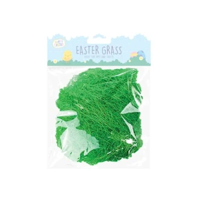 Image of Easter Synthetic Grass (28grams) Pack of 1 Vibrant Green Design, Perfect Accessory for Egg Baskets, Arts &amp; Crafts, Decorations
