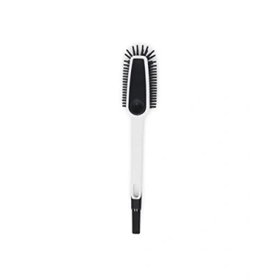 Image of Twistshake Non Scratch Baby Bottle Cleaning Brush Combined with Teat Brush, Suitable for Sippy Cup, Bottle, and Dishes, BPA Free, Black/White
