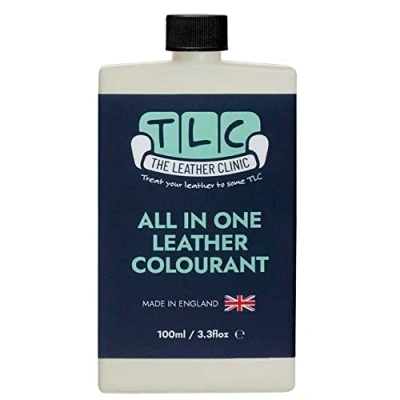 Image of The Leather Clinic All in One Colourant Self Seal Dye Repair Paint Recolour Furniture, Sofas, Car Seats (Ivory, 100ml)