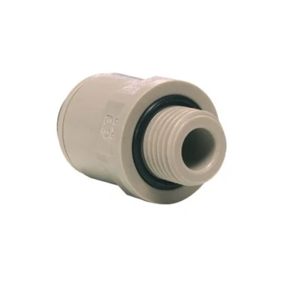 Image of John Guest Straight Adaptor 3/8 inch Tube OD x 1/8 BSP Male Thread (one Supplied)