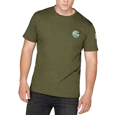 Image of Alpha Industries Men&#039;s Space Shuttle T Shirt, Dark Olive, L