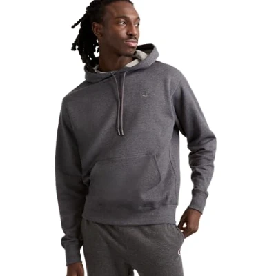 Image of Champion Men&#039;s Powerblend Pullover Hoodie Hoody, Granite Heather, M UK
