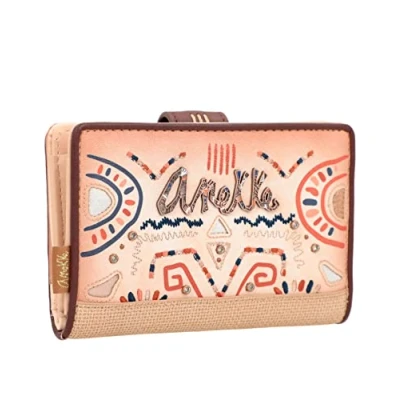 Image of Anekke Women&#039;s Medium RFID Ethnic Print Wallet Hard Ticket, Multicoloured, ESTÁNDAR