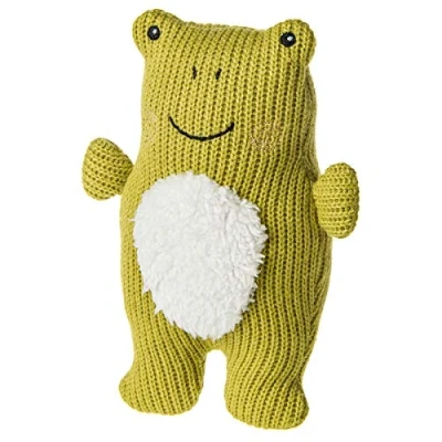 Image of Mary Meyer Knitted Nursery Rattle Soft Toy, 18 Centimetres, Frog