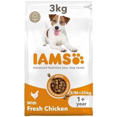 Image of IAMS Complete Dry Dog Food for Adult 1+ Small and Medium Breeds with Chicken 3 kg(Packaging may vary)