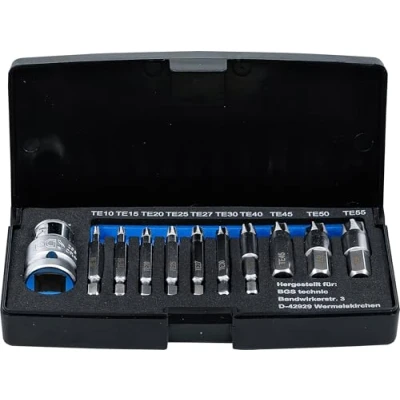 Image of BGS 9170 Screw Extractor Set for damaged T Star (for Torx) T10 T55 11 pcs.
