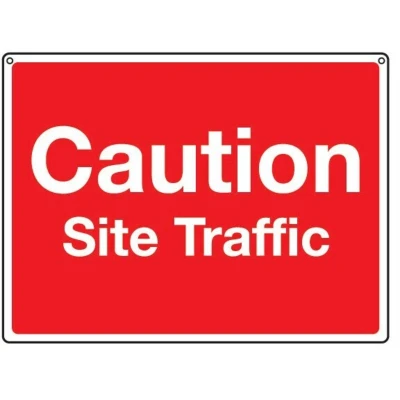 Image of Sitesafe General Construction Site Traffic Rigid PVC Sign 600 x 450mm