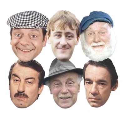 Image of Star Cutouts SMP458 Only Fools &amp; Horses Party Pack Of 6 Cardboard Face Masks