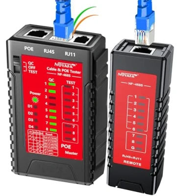Image of NOYAFA NF 468S Network Cable Tester for RJ45, RJ11, RJ12,CAT5, CAT5E, CAT6, CAT6A, Test STPUTP/Cable Checker, Mapper, Continuity Tester, Phone Line Cat3, EthernetTester, LAN Tool