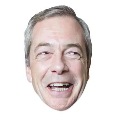 Image of SM467 Nigel Farage Single Cardboard Mask Perfect Talking Point
